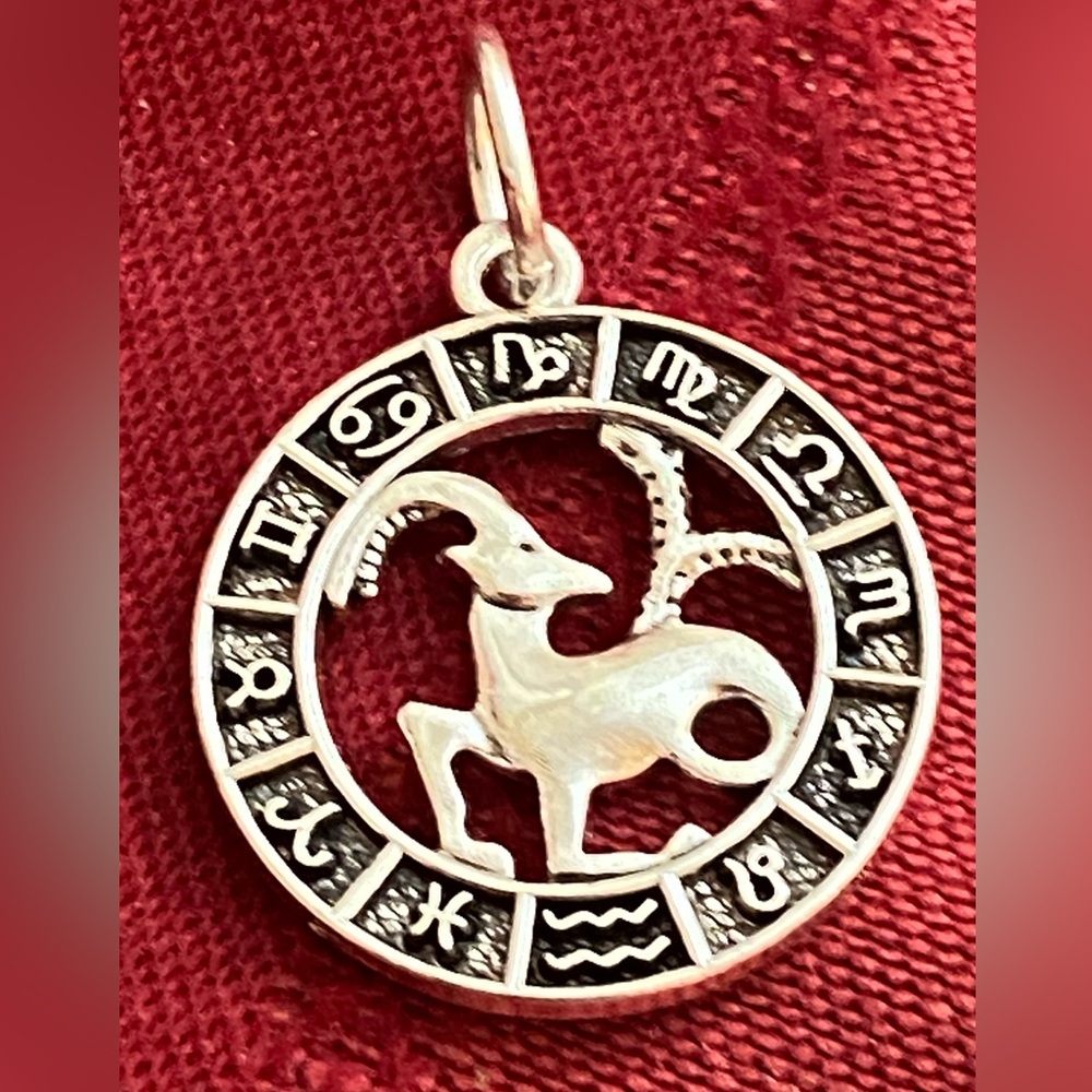 5/$10❤️❤️❤️NEW TIBETAN SILVER CAPRICORN ZODIAC CHARM PENDANT